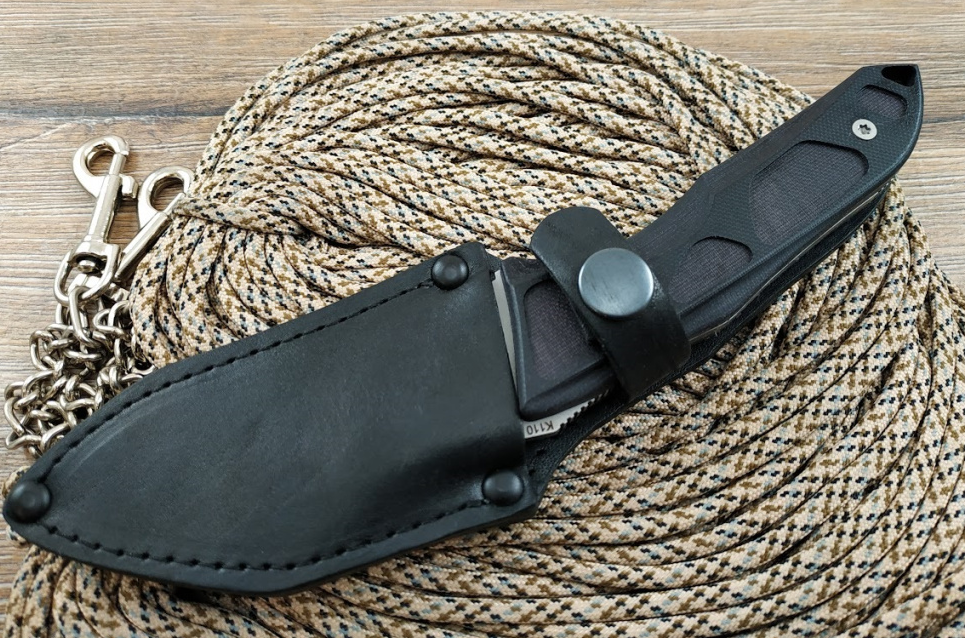 Нож тактический SARO Кром FIX сталь K110 черный G10