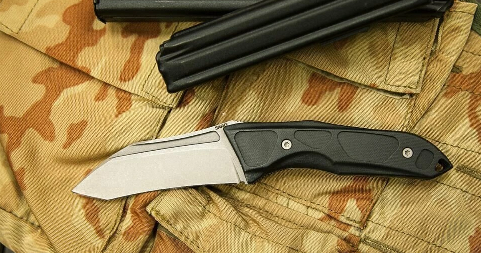 Нож тактический SARO Кром FIX сталь K110 черный G10